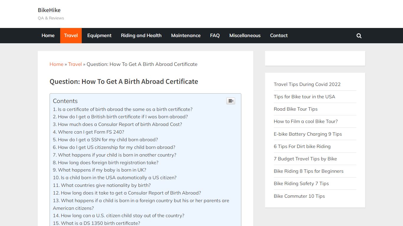 Question: How To Get A Birth Abroad Certificate - BikeHike